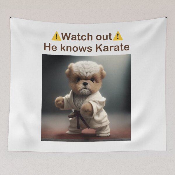 Item preview, dog knows karate designed and sold by Rosiere Donahue ⭐️ ⭐️ ⭐️ ⭐️ ⭐️.