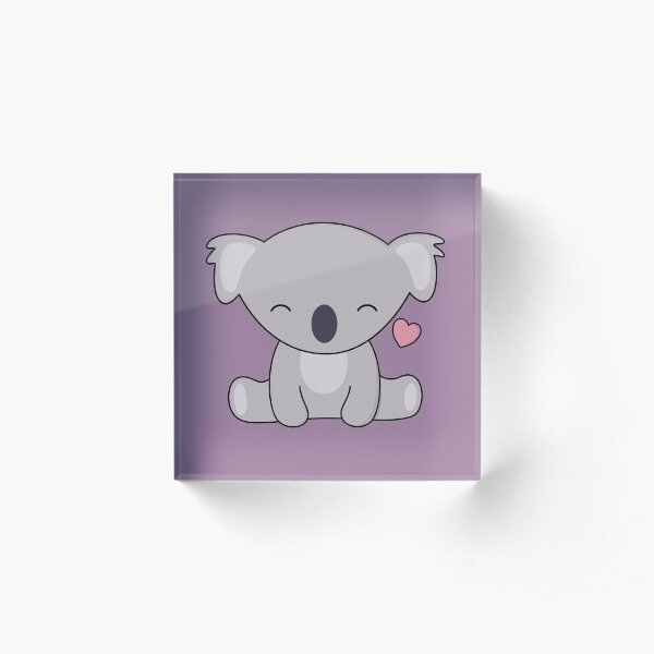 Kawaii Cute Koala ama los corazones Bloque acrílico