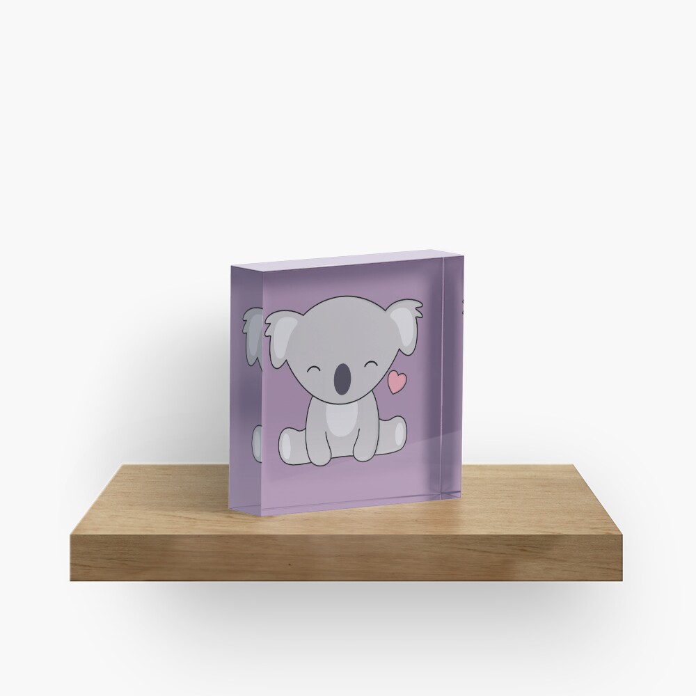 Kawaii Cute Koala ama los corazones Bloque acrílico