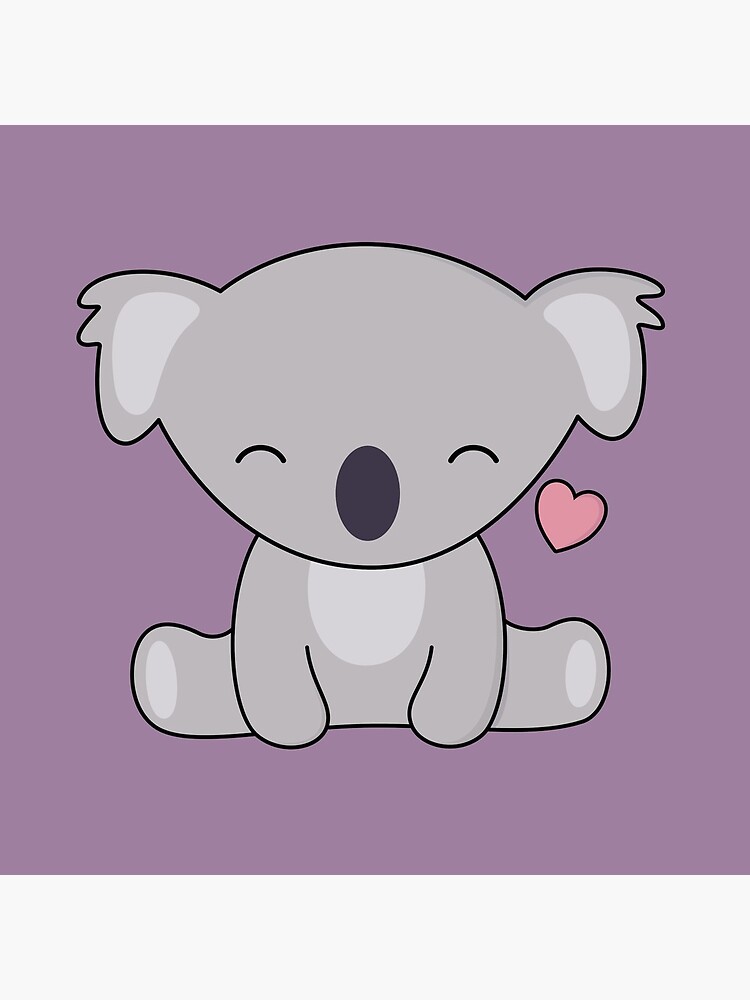 Kawaii Cute Koala ama los corazones de wordsberry
