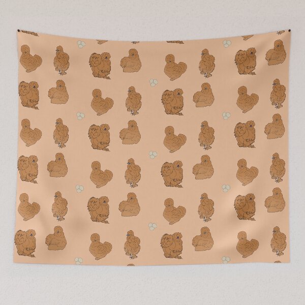 Item preview, Buff Silkie Chicken Pattern Peach designed and sold by Ashley Gagnon.