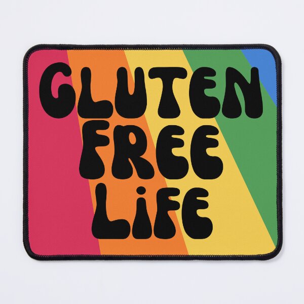 Item preview, Retro 1970s Rainbow Background with the Text Gluten Free Life. designed and sold by Paul Corps.