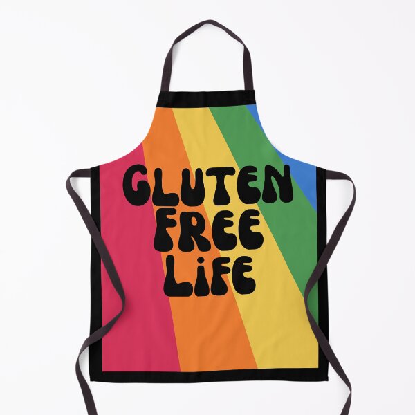 Item preview, Retro 1970s Rainbow Background with the Text Gluten Free Life. designed and sold by Paul Corps.
