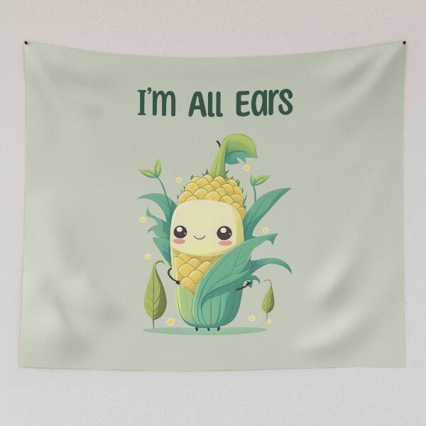 Item preview, I'm All Ears Corn On The Cob Graphic Pun Cute Phrase Design designed and sold by entwithanaxe.