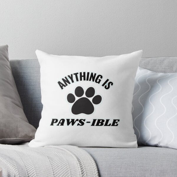 Item preview, "Anything Is Paws-ible" Cute Motivational Dogs/Cats Pun designed and sold by BabiesNanimals.