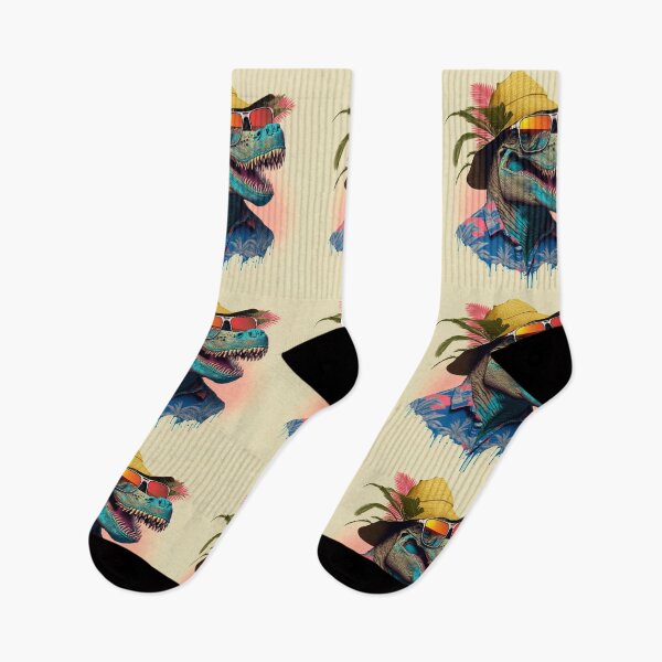 Item preview, T-Rex in his Tropical Gear - Dinosaurs Need Vacations Too! designed and sold by BeachBumPics.