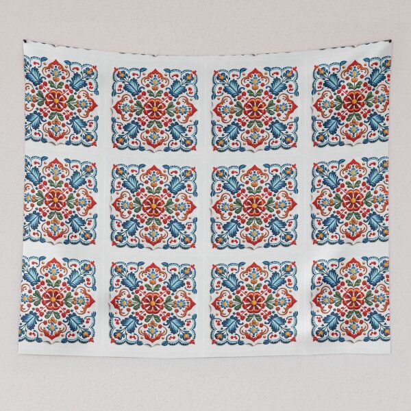 Item preview, Colorful Traditional Portuguese Style Folk Embroidery Pattern designed and sold by Orianah.