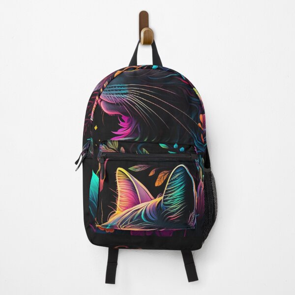 Item preview, Feline Bloom: An Abstract Cat Design Flourished with Vibrant Flowers designed and sold by digitaldreamHD.