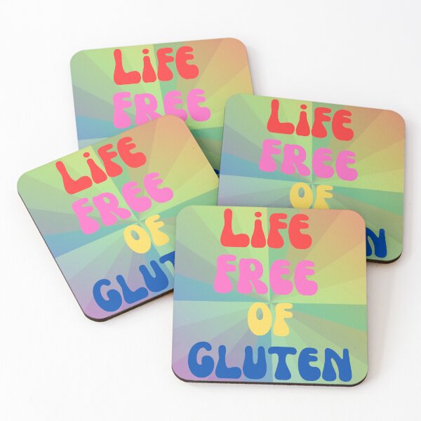 Item preview, 1970s Retro Rainbow and Text: Life Free Of Gluten designed and sold by Paul Corps.