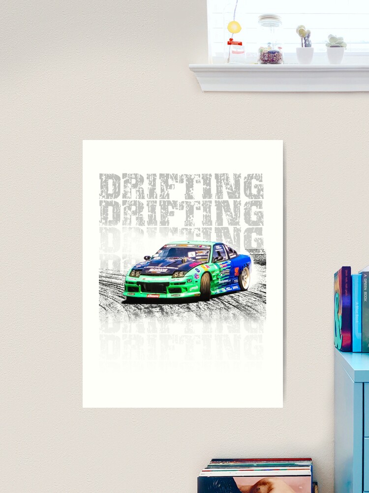 Wall Art Print Drifting Car Auto Drift, Gifts & Merchandise