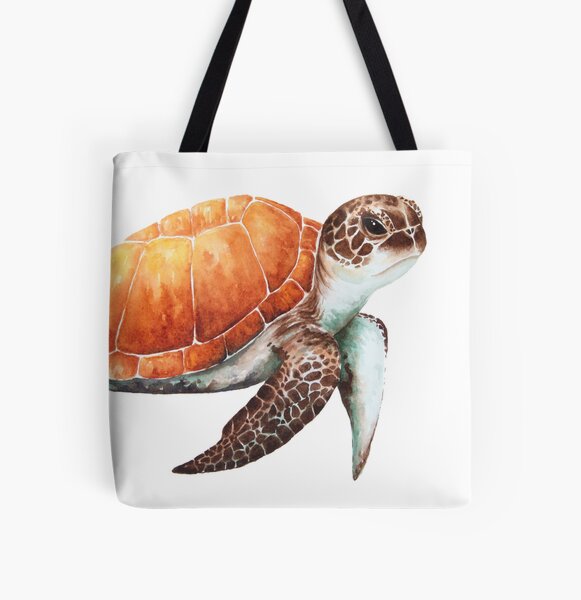Sea Turtle All Over Print Tote Bag