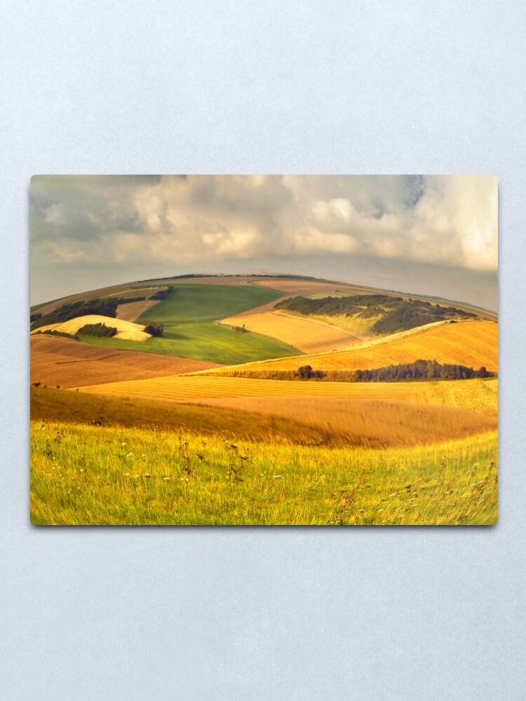 Alternate view of round landscape Metal Print