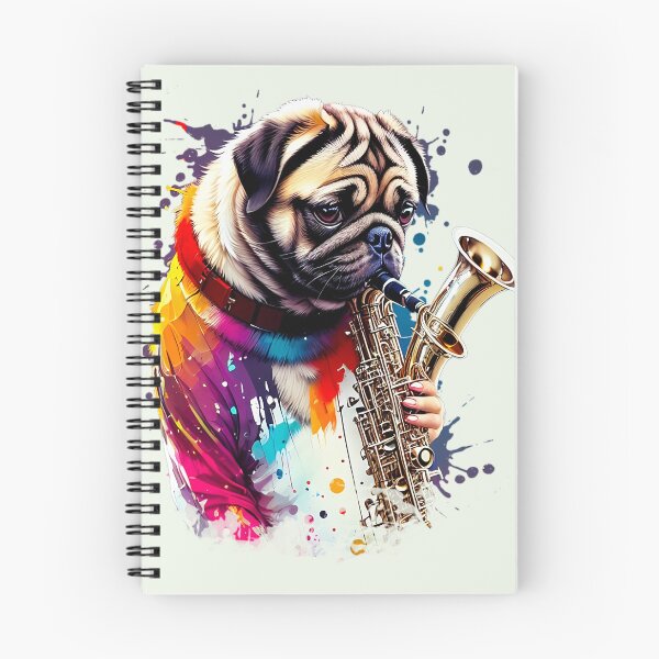 Item preview, The Pug Saxophonist: A Soulful Performance designed and sold by Pawsitive Palette.