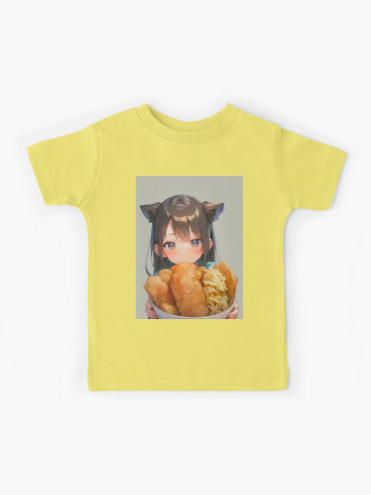 Fish 'n' Chips Waifu Graphic T-Shirt Dress for Sale by EnVy26