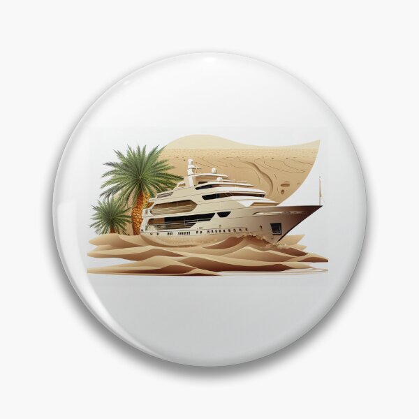 Item preview, Yacht in the desert with the palms on the back designed and sold by mybestpicture.