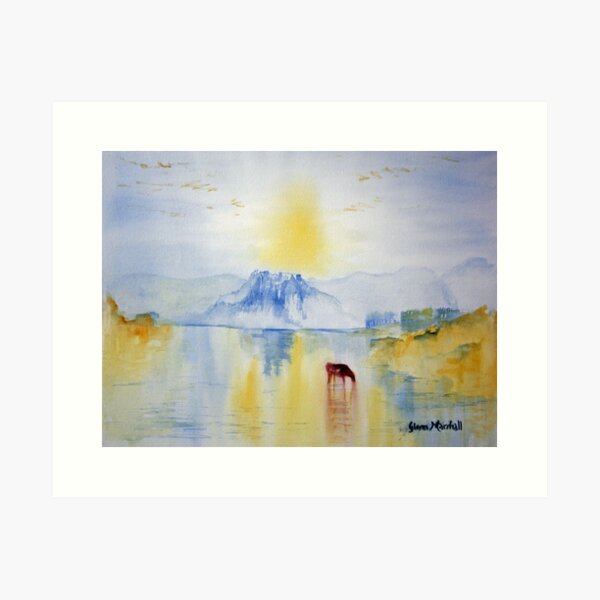 Sunrise over Norham Abbey Art Print