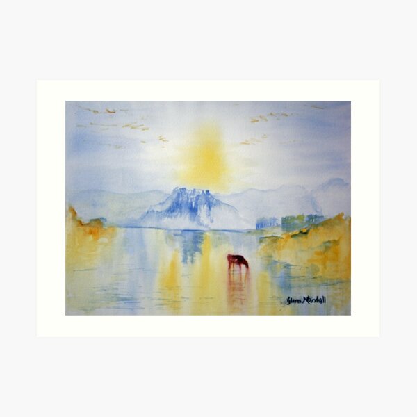 Sunrise over Norham Abbey Art Print