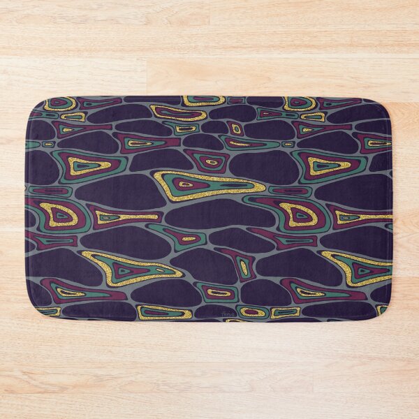 Item preview, calm tides: A water-inspired design - red gold green designed and sold by thrine.