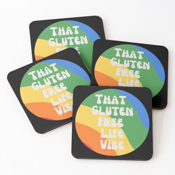Item preview, Round Retro 1970s Rainbow and Text: That Gluten Free Life Vibe - Light Text designed and sold by Paul Corps.