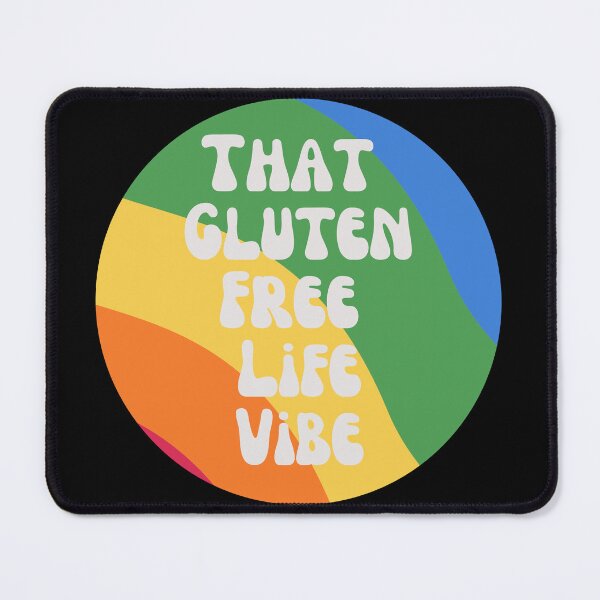 Item preview, Round Retro 1970s Rainbow and Text: That Gluten Free Life Vibe - Light Text designed and sold by Paul Corps.
