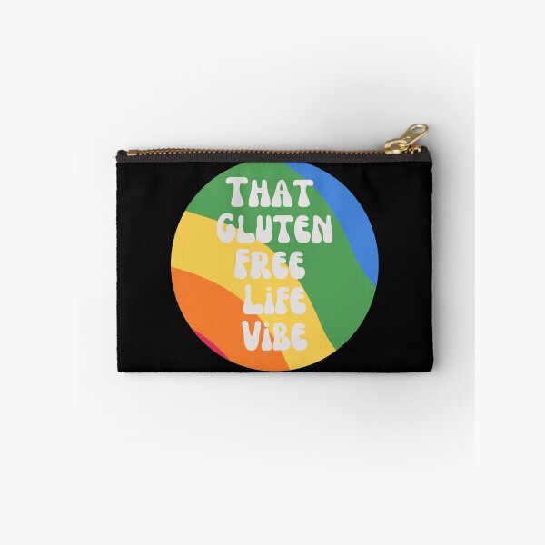 Item preview, Round Retro 1970s Rainbow and Text: That Gluten Free Life Vibe - Light Text designed and sold by Paul Corps.