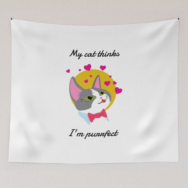 Item preview, My Cat Thinks I'm Purrfect designed and sold by crazydotdesigns.