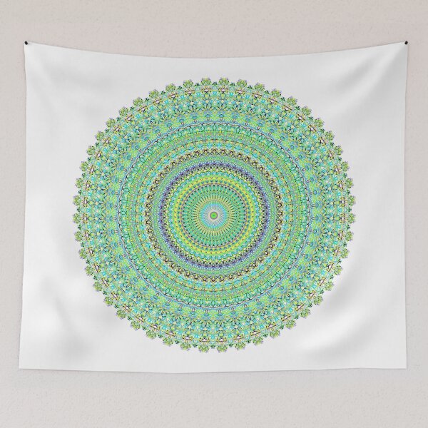 Aperçu de l'œuvre Pastel vert napperon Spirale Art Design créée et vendue par Artbytinavaughn.