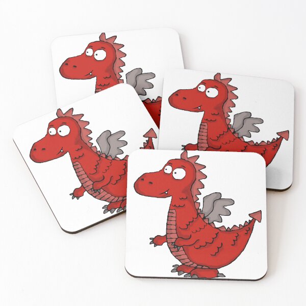 Item preview, D is for Dragon - Little Red Dragon designed and sold by Cinzia Fabrizio.
