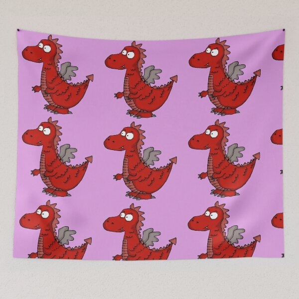 Item preview, D is for Dragon - Little Red Dragon designed and sold by Cinzia Fabrizio.