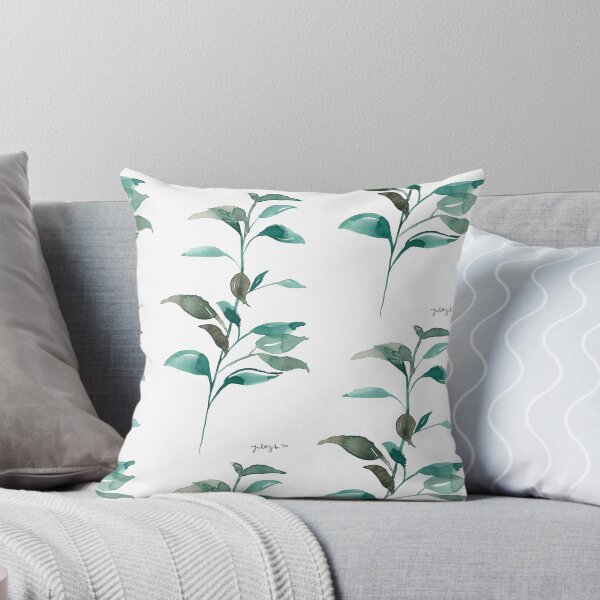 Item preview, Dark Green Watercolor Plant designed and sold by juliayuka.