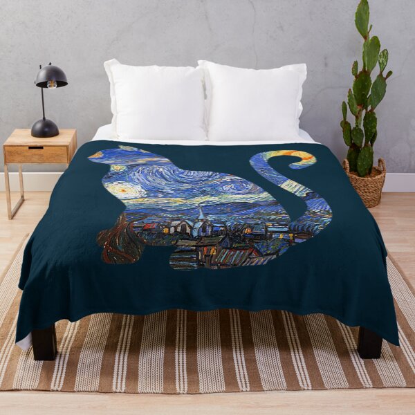 Item preview, Cat Tshirt Starry Night Cat Tee Van Gogh Cat designed and sold by Leon-Alexander.