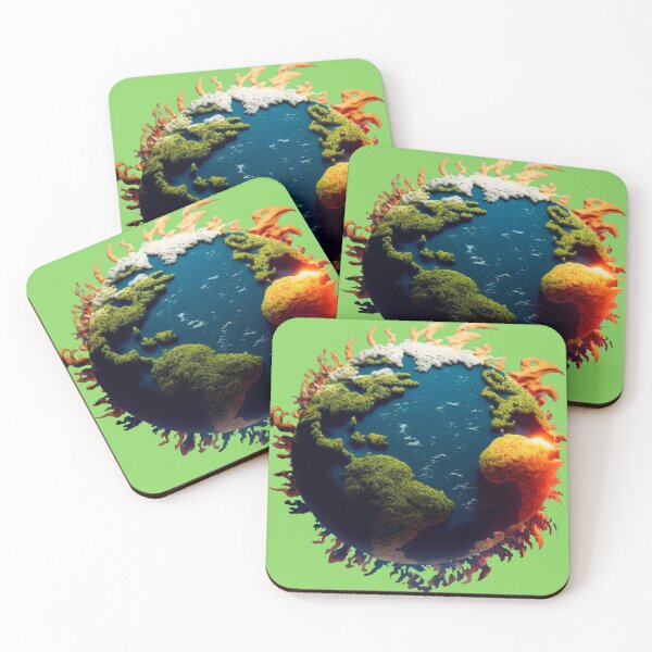 Item preview, Planet Earth 3D with flames designed and sold by MarcelloPierone.