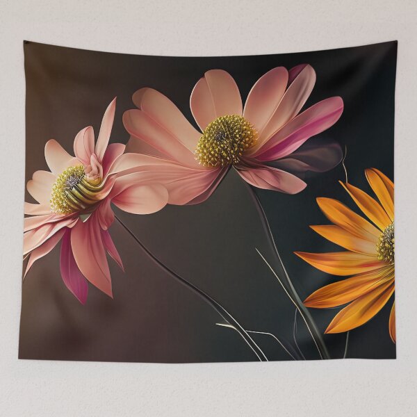 Item preview, Asteres rosados y amarillos designed and sold by FireScreen.