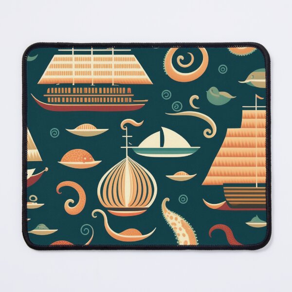 Item preview, Seamless Pattern, Kraken And Sea Creatures designed and sold by farhan20.