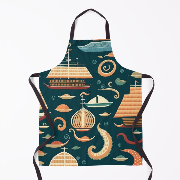 Item preview, Seamless Pattern, Kraken And Sea Creatures designed and sold by farhan20.