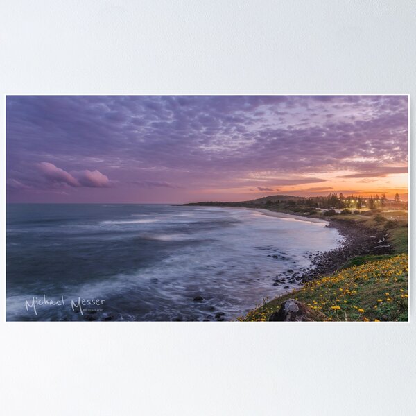 Item preview, Purple sunset at Sharpes Beach   designed and sold by Mickmess.