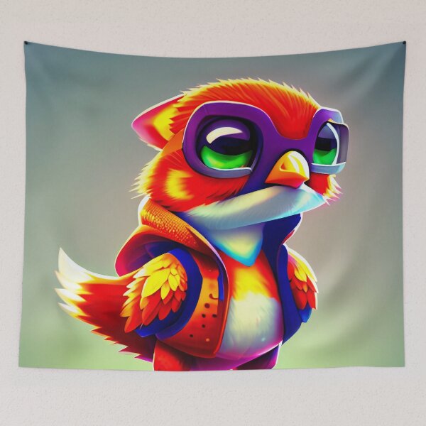 Item preview, bird with glasses designed and sold by PadedoDesigns.
