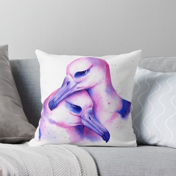 Bi Pride Albatross Throw Pillow