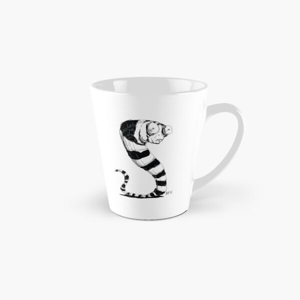 Bug Eyed Black and White Striped Snake...Thing? Tall Mug