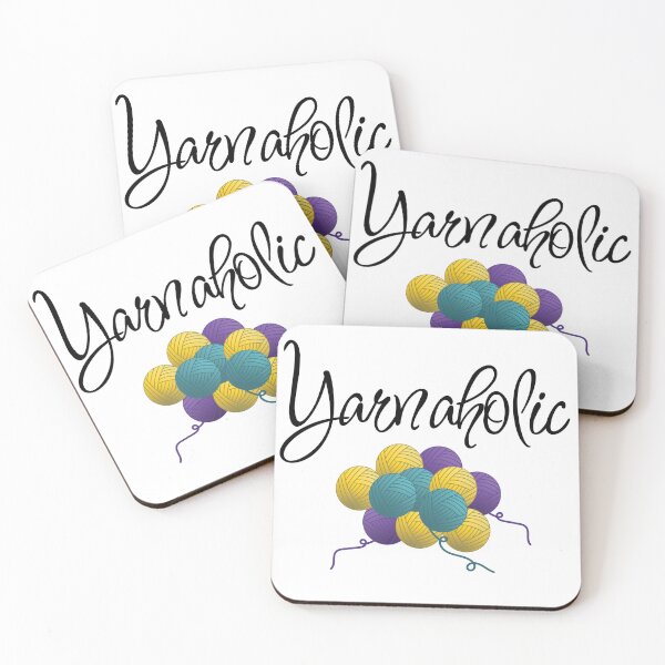 Item preview, Yarnaholic funny text design for crocheters, knitters, yarn collectors designed and sold by wondertree.