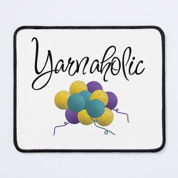 Item preview, Yarnaholic funny text design for crocheters, knitters, yarn collectors designed and sold by wondertree.