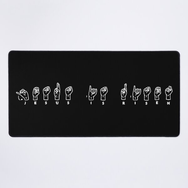 Item preview, Jesus is risen (sign language) black version designed and sold by Warih.
