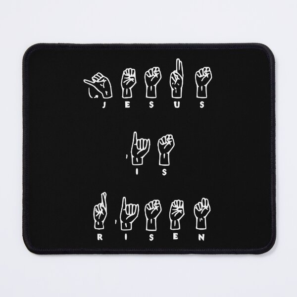 Item preview, Jesus is risen (sign language) black version designed and sold by Warih.