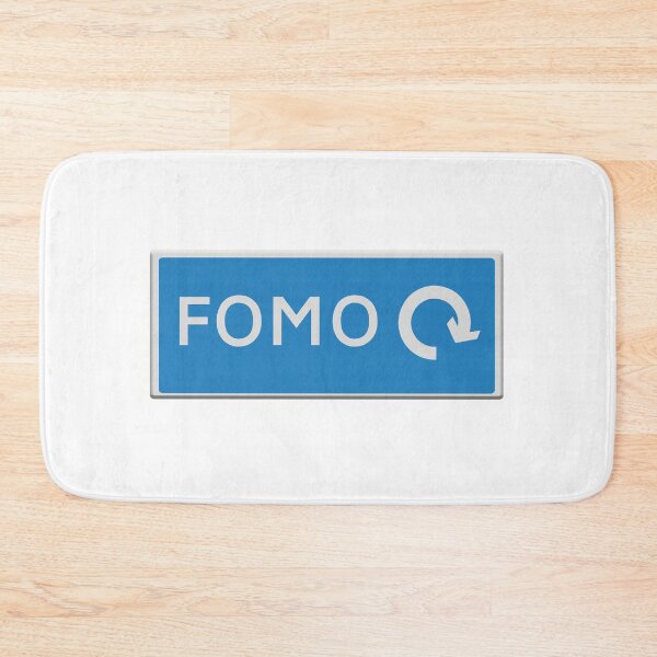 Item preview, Road sign FOMO, Fear Of Missing Out, with the arrow going around in circles.  designed and sold by funkyworm.