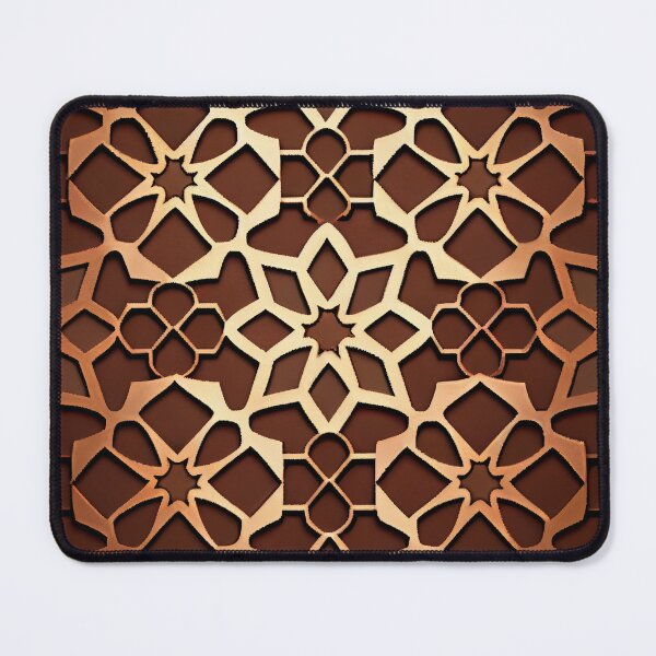 Item preview, Brown Moroccan Pattern Digital Painting designed and sold by CodeAndColors.