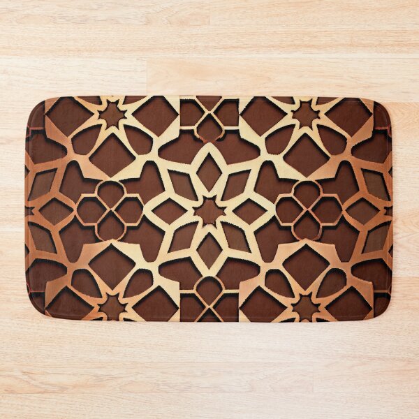 Item preview, Brown Moroccan Pattern Digital Painting designed and sold by CodeAndColors.