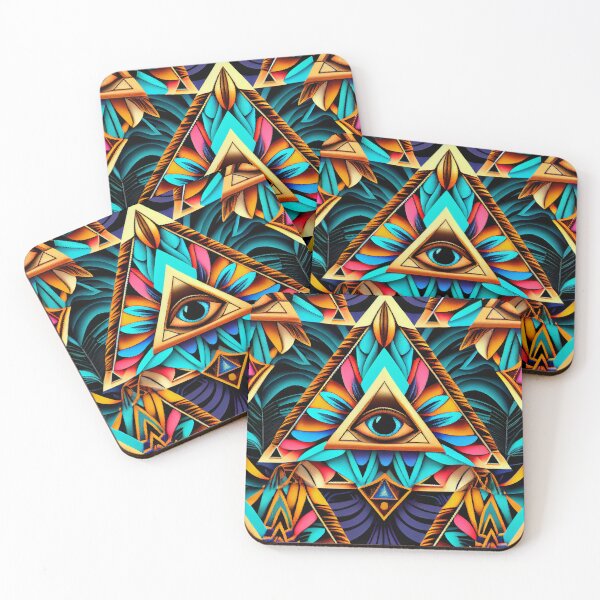 Artikelvorschau, Bold Mystical Bright Triangular Western Pattern Digital Painting entworfen und verkauft von CodeAndColors.