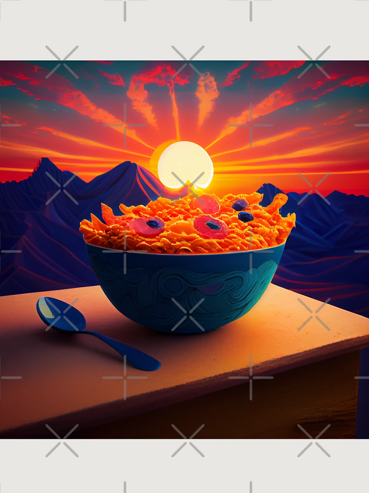 Thumbnail 6 von 6, Premium Oversized Pullover, A Cereal Sunrise Digital Painting designt und verkauft von CodeAndColors.