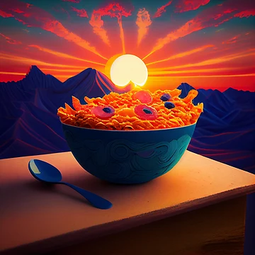 Vorschaubild zum Design A Cereal Sunrise Digital Painting von CodeAndColors