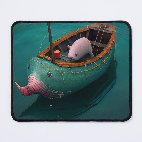 Artikelvorschau, Logarithmic Pigpen in a Dinghy Digital Painting entworfen und verkauft von CodeAndColors.